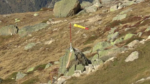Mountain Windsock Mont Blanc Stock Footage 97515043
