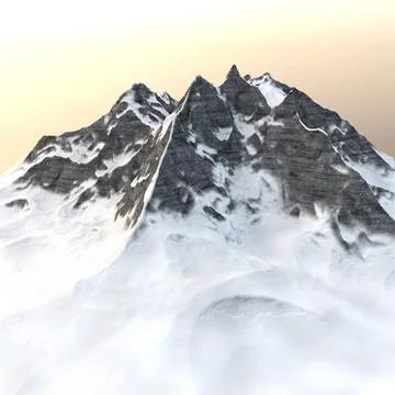 Mountain - Winter Landscape 3D Model