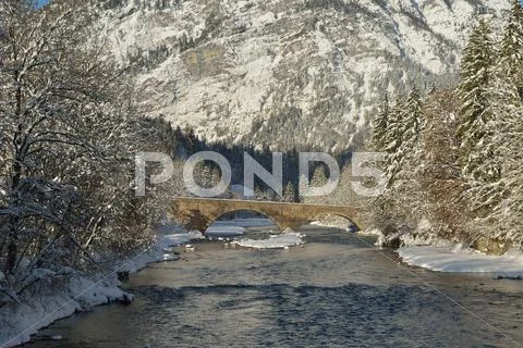 Mountain winter landscape Stock Photos