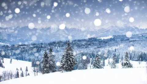 Mountain winter landscape Foto stock