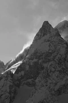 Mountain in winter Stock Photos