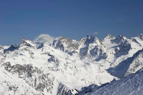 Mountain in winter 스톡 사진