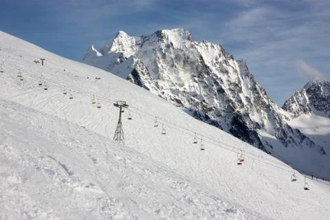 Mountain in winter 写真素材