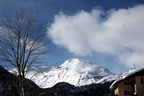 Mountain in winter Stock Photos