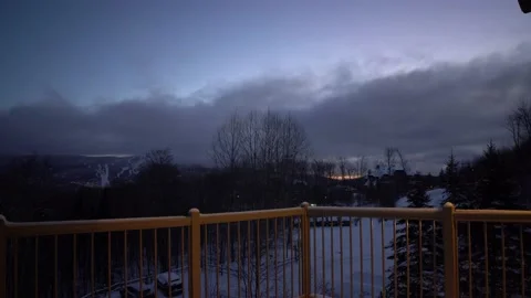 Mountain Winter Sunrise in Canada Stock Footage 146615971