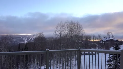 Mountain Winter Sunrise Stock Footage 146615862