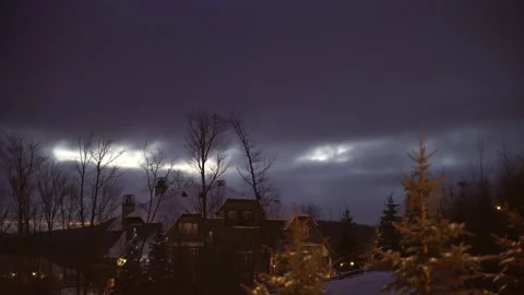 Mountain Winter Sunset Stock Footage 146615889