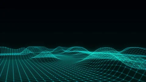 Mountain wireframe landscape. Technology polygonal terrain. 動画素材 207753772