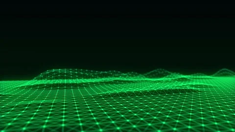 Mountain wireframe landscape. Technology polygonal terrain. Stock Footage 207754388