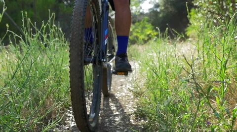MountainBikerSlow motion Stock Footage 50415702