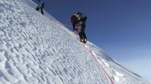 Mountaineer In The High Mountains 스톡 동영상 58911244