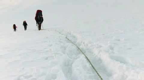 Mountaineer In The High Mountains Видео 63136749
