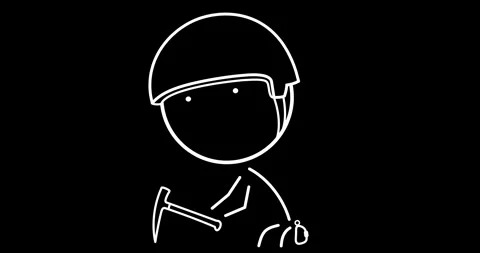 Mountaineer with a pickaxe 動画素材 292273163