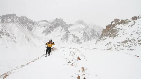 Mountaineer walking Video stock 35543661