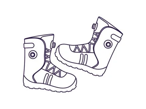 Mountaineering boots isolated vector icon Stock Illustration