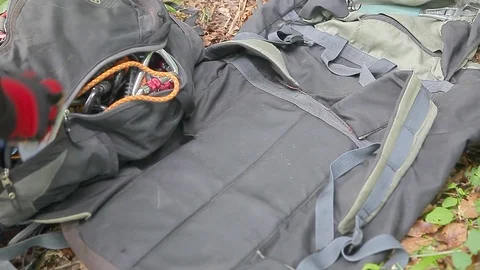 Mountaineering Equipment Close-Up 库存影片 126752137