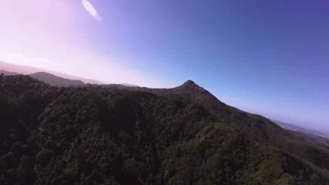 Mountaing FPV Drone flight on the Coromandel Peninsula Stock Footage 273769103