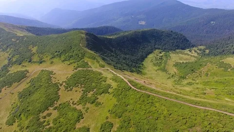 Mountainous aerial landscape Stock Footage 79878171