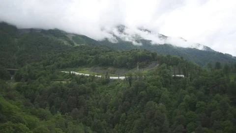 The mountainous area in the clouds Stock Footage 99615714