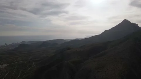 Mountainous area on the coast view from the high 库存影片 239776184