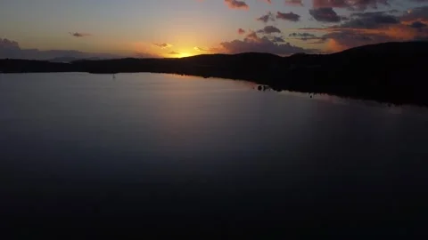 Mountainous Background With The Sunset Stock Footage 273835897