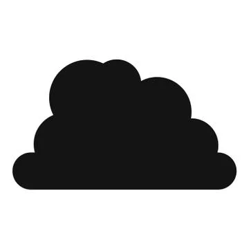 Mountainous cloud icon, simple style. Stock Illustration