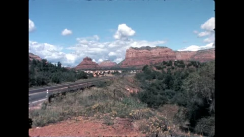 Mountainous Desert Road Stock Footage 276291342