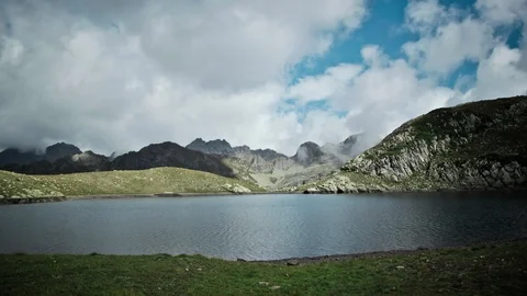 Mountainous lake Panoramic Timelapse Stock-Footage 87283365