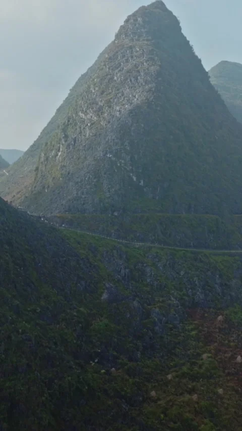 Mountainous Landscape, Dong Van, Ha Giang, Ha Giang, Vietnam. Video stock 329250339