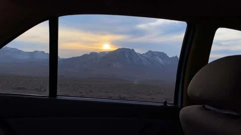 The mountainous landscape of Iran seen in a moving car Stock Footage 246119348