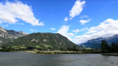 Mountainous landscape, windy day. Stock Footage 64992508