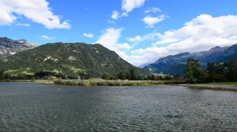 Mountainous landscape, windy day. Stock Footage 64992542