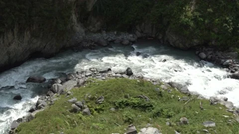Mountainous river flow  Stock Footage 162158902