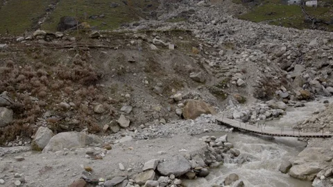 Mountainous river Ganges flowin Stock Footage 123269484