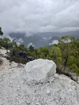 Mountainous rocky path Stock Photos