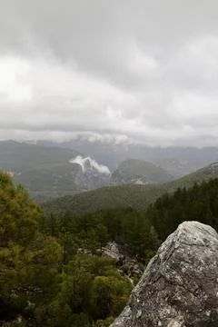 Mountainous rocky path Stock Photos