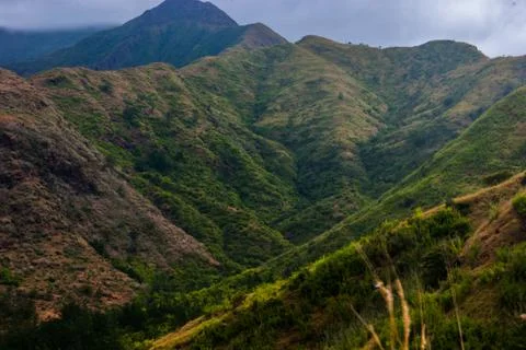 Mountainous view from the peak  写真素材