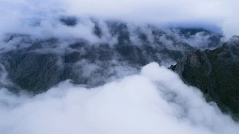 Mountains above clouds Stock Footage 121753314