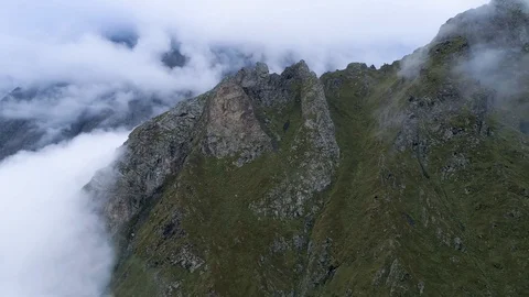Mountains above clouds Stock Footage 121753376