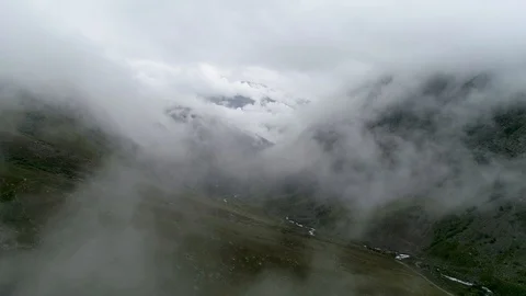 Mountains above clouds Stock Footage 121753597