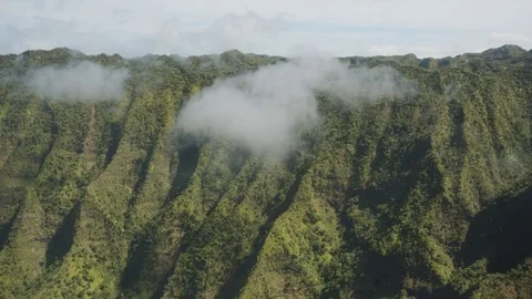 Mountains Aerial With Clouds Stock Footage 75251487