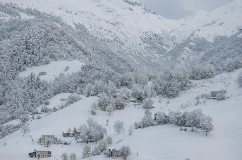 Mountains after snowfall Stock Photos