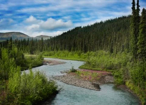 Mountains in alaska Stock Photos