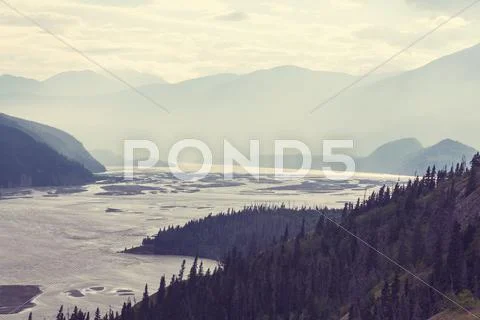 Mountains in Alaska Stock Photos
