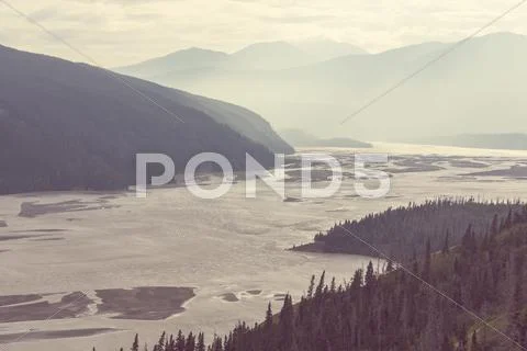 Mountains in Alaska Stock Photos