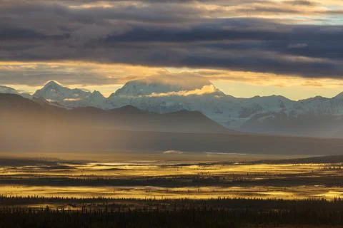 Mountains on Alaska Stock Photos