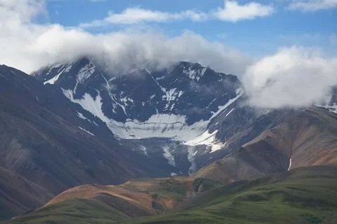 Mountains in Alaska with Snow Stock Photos