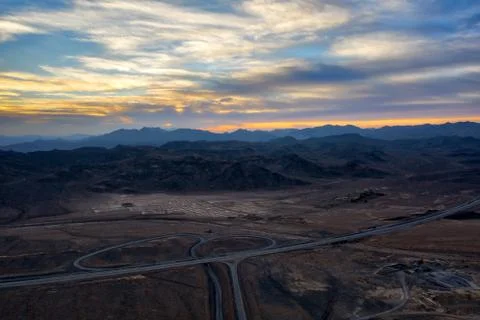 Mountains along the Dasht-e Lut Desert in Iran, taken in January 2019. taken  Stock Photos