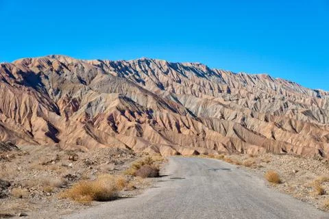 Mountains along the Dasht-e Lut Desert in Iran, taken in January 2019 taken i Stock Photos