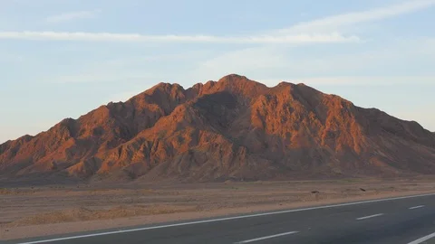 Mountains Along the Road Stock Footage 87068611